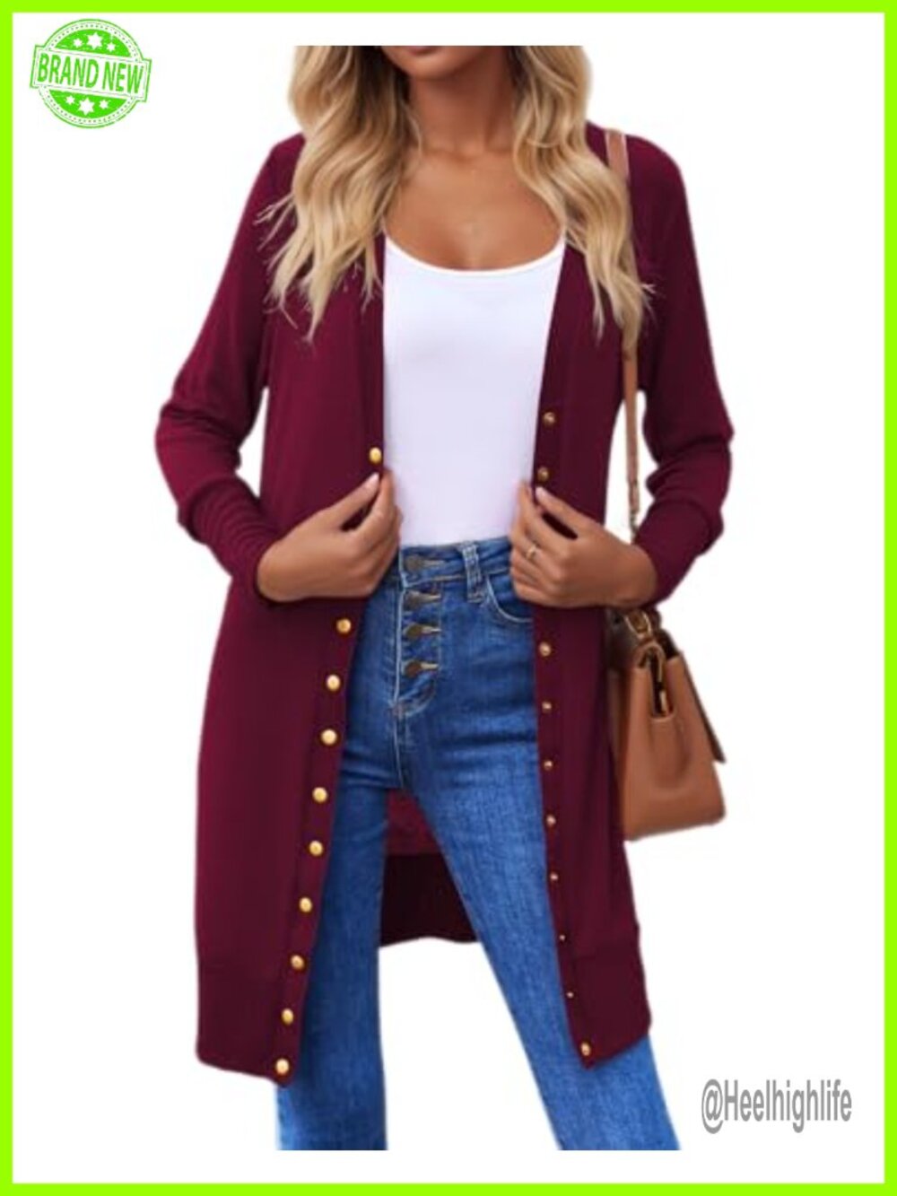 Halife Womens Button Down Cardigan Lightweight Casual Sweater